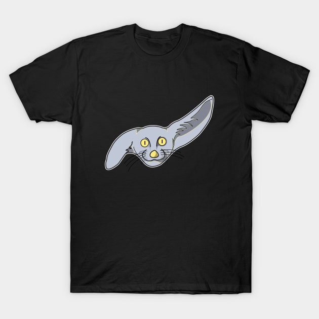 cute silver fannec fox face T-Shirt by dwalikur